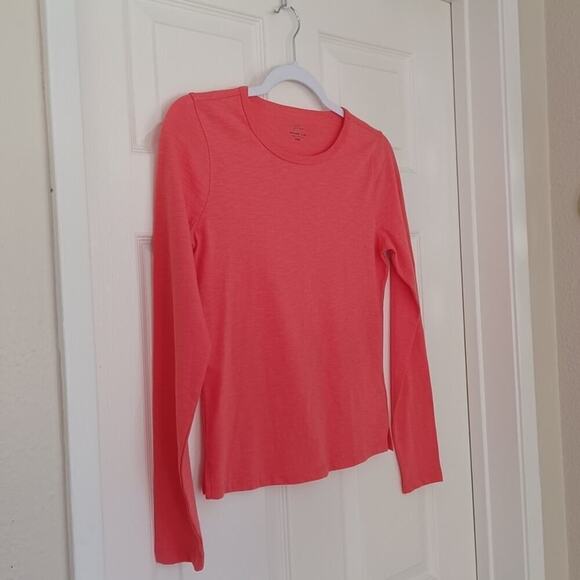 ⭐J Crew Organic Cotton Crop Tee Coral XS CLOSET CLEAR OUT - Picture 5 of 12